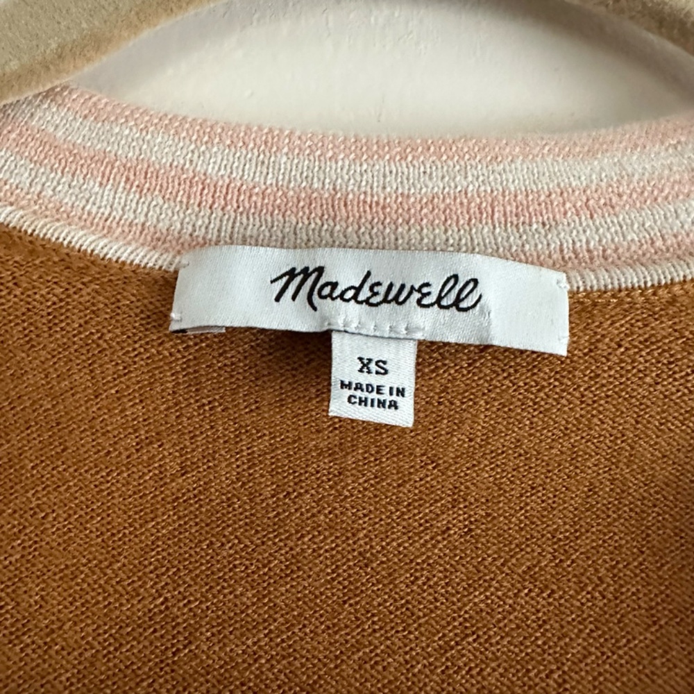 Madewell • Colorblock Polo Sweater in‎ Golden Sunset - Picture 4 of 6